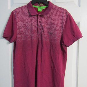 Boss Hugo Boss Polo Shirt Men's Size M Purple  Moisture Manager Polo